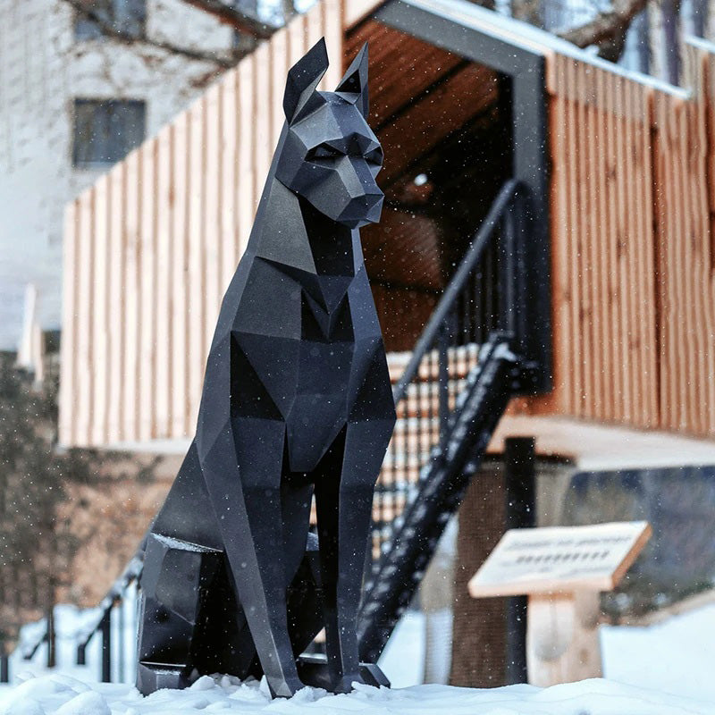 100cm DIY Doberman Paper Model